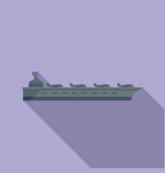 Aircraft Navy Icon Flat Carrier Ship