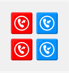 In Out Calls Telephone Classic 3d Icon Set