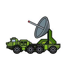 Military Truck Army Transport With Antenna