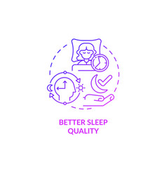 Better Sleep Quality Purple Gradient Concept Icon