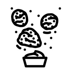 Chicken Nuggets Fast Food Line Icon