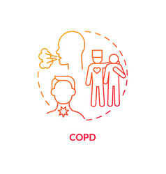 Copd Red Gradient Concept Icon