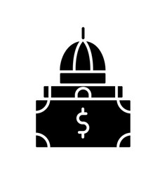 Federal Financial Support Black Glyph Icon