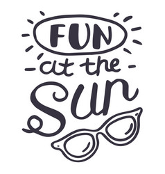 Fun At The Sun Sun Glasses Badge Sticker