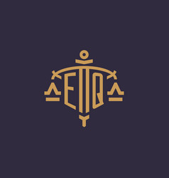 Monogram Eq Logo For Legal Firm With Geometric