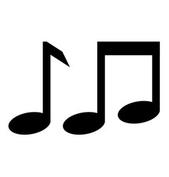 Musical Notes Icon Silhouette Clipart Design