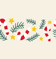 Seamless Christmas Border Hand Drawn