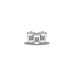 Trash Can Icon Logo Design