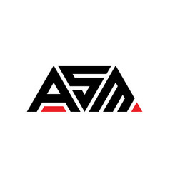 Asm Triangle Letter Logo Design With Triangle