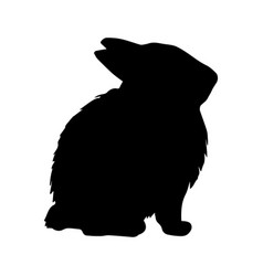 Hand Drawn Doodle Rabbit Silhouette