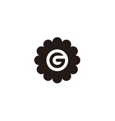 Letter G In Flower Circle Geometric Symbol Simple