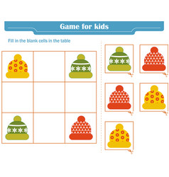 Logic Game For Children Fill In Blank Cells