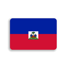 Rounded Rectangle Flag Of Haiti