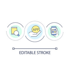 App For Product Evaluation Loop Concept Icon