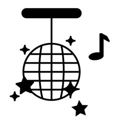 Disco Party Icon Silhouette Clipart Design