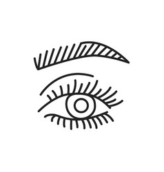 Eyelash And Eyebrow Lamination Color Line Icon