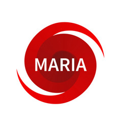 Graphic Symbol Of Hurricane Maria