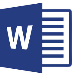 Microsoft Word Blue Symbol Sign Application