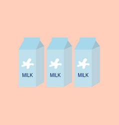 Milk Dairy Product Packages On Orange Background