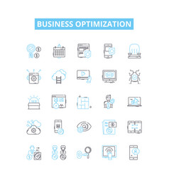 Business Optimization Line Icons Set