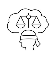 Law Philosophy Line Icon