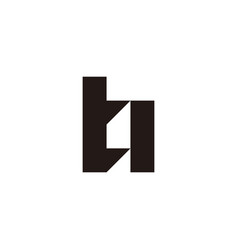 Letter Th Ht T H Square Geometric Symbol Simple