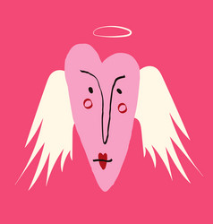 Funny Quirky Strange Heart With A Wings