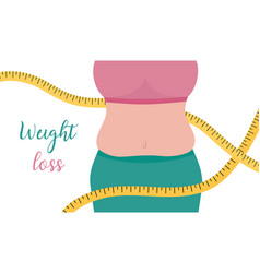 Weight Loss Banner Figure Of Woman With Excess