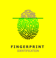 Editable Line Fingerprint Scan Icon