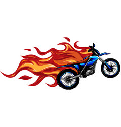 Motocross Mid Air Flames