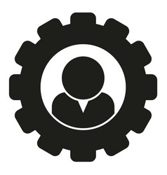 Gear Work Icon Simple Business Human