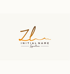 Initial Zl Signature Logo Template Hand Drawn