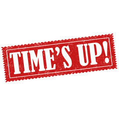 Times Up Grunge Rubber Stamp