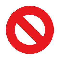 Prohibition Or Ban Sign Red Strikethrough Circle