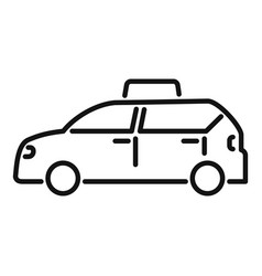 Taxi Car Icon Outline Terminal Trip