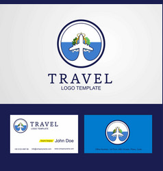 Travel San Marino Creative Circle Flag Logo