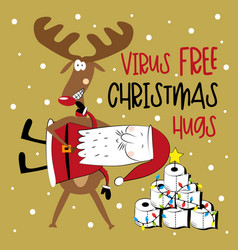 Virus Free Christmas Hugs - Funny Greeting Card