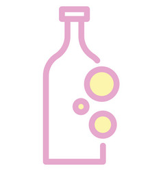 Big Pink Bottle On A White Background