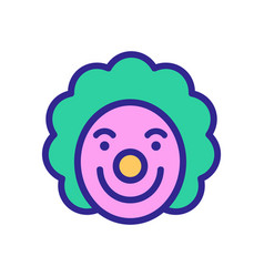 Clown With Vile Smile And Curly Wig Icon