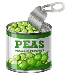 Opened Green Peas Food Can