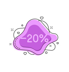 20 Percent Color Bubble Shape Discount