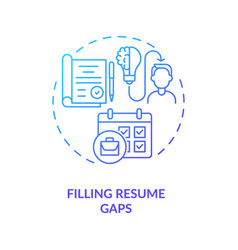 Filling Resume Gaps Concept Icon