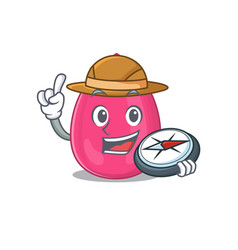 Makeup Sponge Mascot Design Style Explorer Using