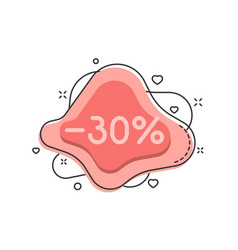 30 Percent Color Bubble Shape Discount