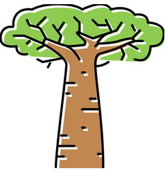 Baobab Africa Tree Color Icon