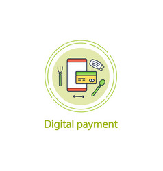 Digital Payment Concept Line Icon