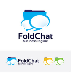 Speed chat logo design Royalty Free Vector Image
