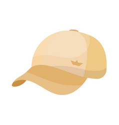 Side View Of Beige Baseball Cap