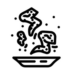 Chicken Wings Fast Food Line Icon