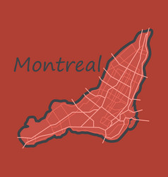 Flat Map Montreal Is A City Canada